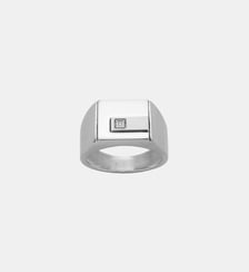 Chevalière Christiano en Acier 316L avec diamant blanc Phebus
