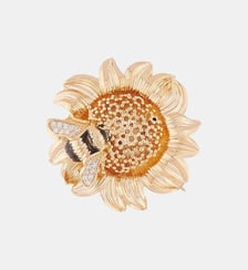 Broche tournesol et bourdon Les Néréides