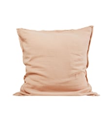 Lot De 2 Taies D'Oreiller  Gaze de coton lavé finition frangée, 65x65 cm Madura
