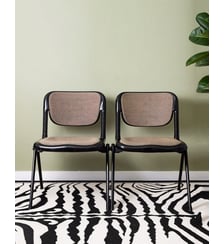 Paire de deux chaises design Alma N°1991- Produit chiné Debongout