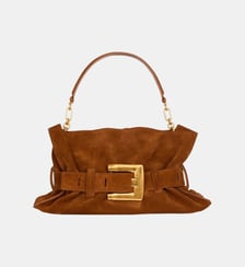 Sac Anthem Médium en cuir suédé Balmain