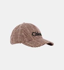 Casquette à carreaux siglée Chloe Kids