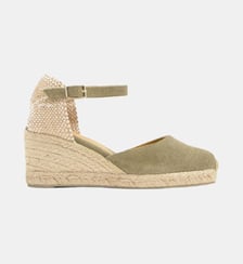 Espadrilles compensées à bride cheville et talon tressé CAROL Castaner