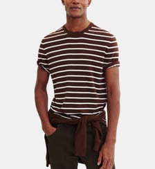 T-shirt ultrafin rayé Bompard