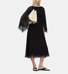 Robe effilochée avec cape Adolfo Dominguez