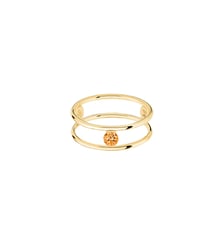 Bague HULA HOOP Solitaire - Saphir orange 0,23ct - Or jaune 750‰ La Brune & La Blonde
