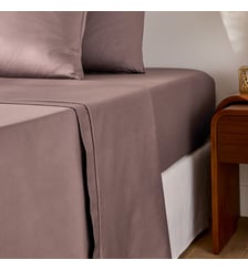 Drap plat uni en satin de coton, 153 fils La Redoute Interieurs