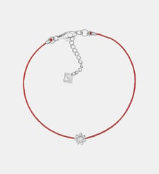 Bracelet souple sur cordon Empreinte en Argent avec diamant blanc La Garçonne Diamant