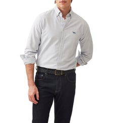 Chemise slim en coton oxford à rayures col boutonné Gunn unisexe Rodd & Gunn
