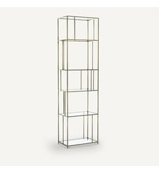 Bibliothèque verre/métal effet laiton AM.PM