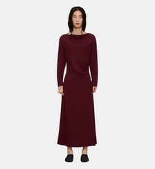 Robe ajustée bouclée à encolure bateau Adolfo Dominguez