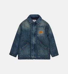 Veste en denim avec logo MM6 Maison Margiela