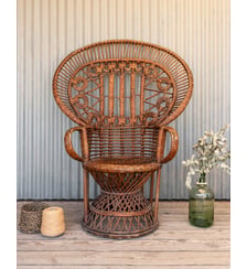 Grand fauteuil en osier Ernest N°1097- Produit chiné Debongout