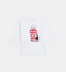 Brassière en coton sérigraphie " bb. Avec doudou" Agnès b.