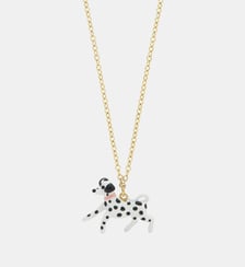 Collier pendentif dalmatien noir et blanc Les Néréides