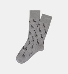 Chaussettes en fil d'écosse - Girafe Gris Arthur