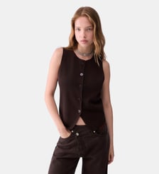 Gilet en maille avec détail en dentelle Liu Jo