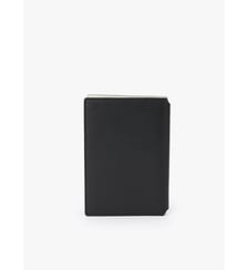 portefeuille long en cuir noir et blanc Agnès b.