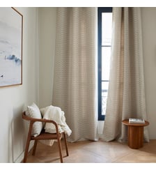 Rideau À Oeillets Tamisant Jacquard texturé et graphique Madura