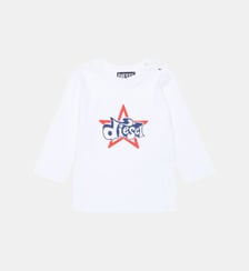 T-shirt à manches longues avec logo Diesel Kids