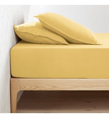 Drap housse lin lavé, bonnet 30cm La Redoute Interieurs