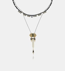 Collier double perles et chaîne avec pendentif ELSY Hipanema