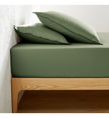 Drap-housse satin de coton lavé La Redoute Interieurs