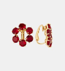 Boucles d'oreilles 6 pierres La Diamantine rouge grenat Les Néréides
