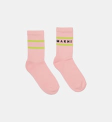 Chaussettes avec logo et rayures Marni