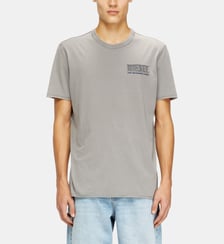 T-shirt délavée à l'acide avec bords bruts Diesel