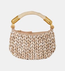 Sac Ebene Mini en cuir suédé et coquillages Balmain