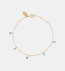 Bracelet doré agate verte - milady Caroline Najman