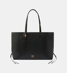 Cabas moyen en cuir avec détails métalliques Pinko
