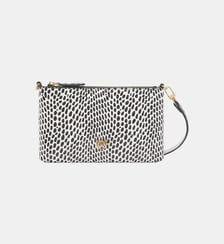 Polka dot leather evening bag with shoulder strap Pinko