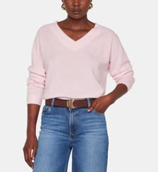 Pull Col V En 100% Cachemire 2 Fils Bary Maison 123