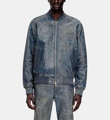 Blouson aviateur en cuir traité Diesel