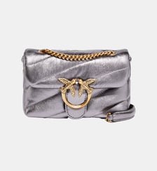 Sac à bandoulière baby love bag puff en cuir nappa lamé Pinko