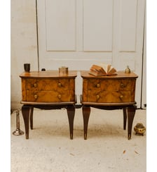 Paire de tables de chevet en bois Odile N°1602 - Produit chiné Debongout