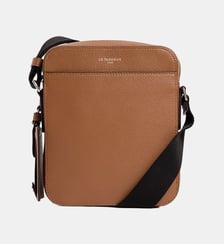 Petite sacoche zippée Emile en cuir grainé Le Tanneur