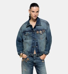 Veste en denim avec spille bijou Liu Jo