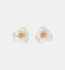 Boucles d'oreilles fleurs blanches Balaboosté