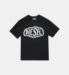 T-shirt à col rond avec logo Diesel Kids