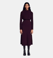 Robe longue en maille 2 en 1 Sandro