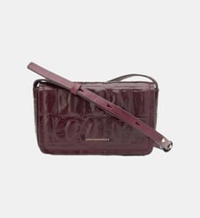 Sac à bandoulière mini Mica effet crocodile en cuir Adolfo Dominguez