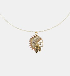 Collier chaîne avec pendentif central strass REEMA Hipanema