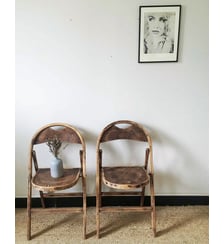 Paire de chaises pliantes style Thonet Alma N°1399- Produit chiné Debongout