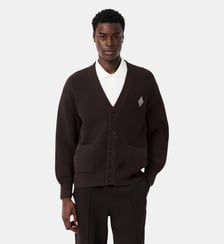 Cardigan relaxed fit coton côtelé Lacoste