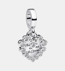 Charm Pendant Double Cœur Scintillant Pandora