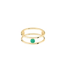 Bague HULA HOOP Solitaire - Émeraude 0,15ct - Or jaune 750‰ La Brune & La Blonde