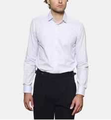 Chemise ciel en panama coupe cintrée Atelier Privé